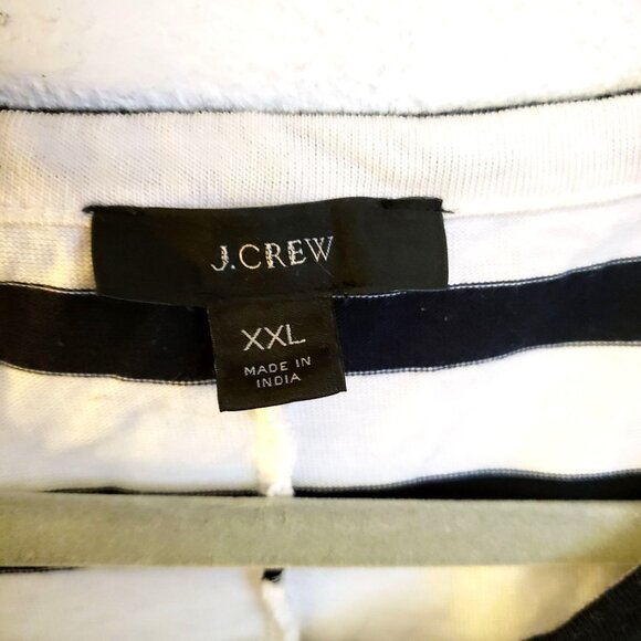 J. Crew Black and White Striped 100% Cotton Sleeveless Maxi Dress XXL EUC - Picture 11 of 12